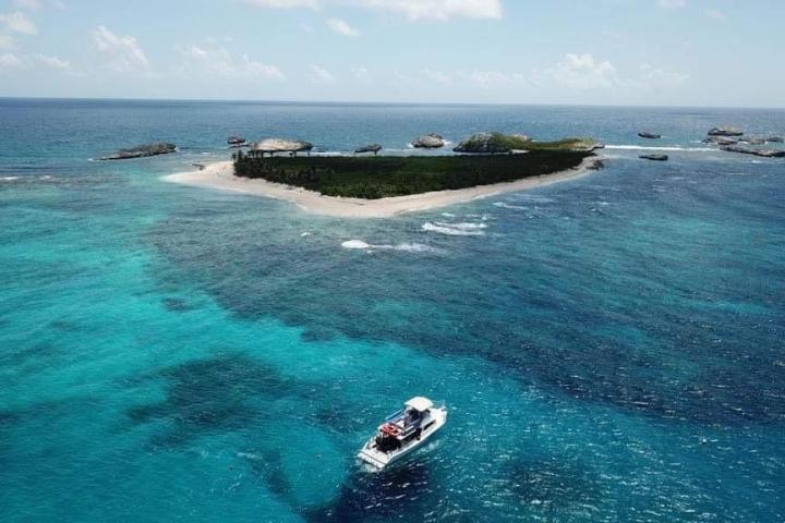 an island in the middle of a body of water